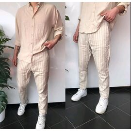 Фотография Штаны мужские летние 181 beige 20203043 р.29-36 "i8denim" недорого оптом от прямого поставщика