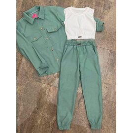 Костюм дитячий спортивний на дівчинку 8408 green р.128-164 "iBamBino" недорого оптом від прямого постачальника