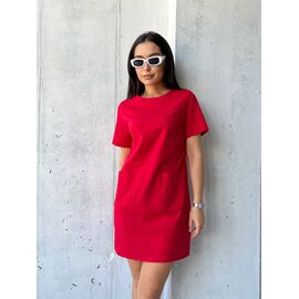 Фотография Платье летнее женское 040 red р.42-52 "Tori" недорого оптом от прямого поставщика