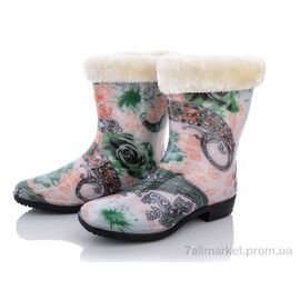 Гумове взуття жіноче Весна/осінь 010-243A (8 пар р.36-41) "Мир" недорого оптом від прямого постачальника