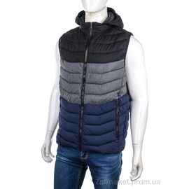 Чоловічий жилет Весна/осінь 88592 black (5 шт. р.сіткаM-3XL) "M7" недорого оптом від прямого постачальника