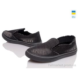 Фотография Слипоны детские без шнурков Весна/осень Prime 6057-0080 черный (6 пар р.32-37) "Prime-Opt" недорого оптом от прямого поставщика