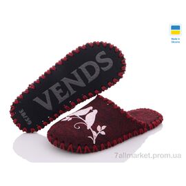 Тапки жіночі для будинку Весна/осінь 295W бордо (9 пар р.36-41) "Active" недорого оптом від прямого постачальника