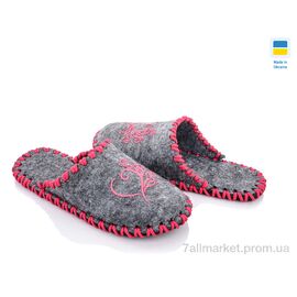 Фотография Тапки женские для дома Весна/осень 223W сірий (9 пар р.36-41) "Active" недорого оптом от прямого поставщика
