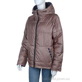 Куртка жіноча Весна/осінь 2830-215-5 brown (4 шт. р.сіткаM-2XL) "Мир" недорого оптом від прямого постачальника