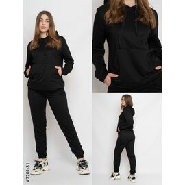Костюм спортивний жіночий теплий 7201-31 black р.M-2XL "Seven Group" недорого оптом від прямого постачальника