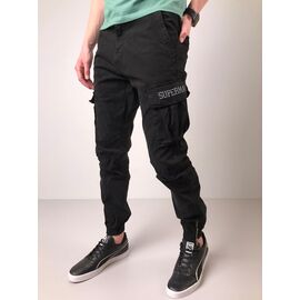 Джоґери чоловічі 1906B black р.32-38 "Seven Group" недорого оптом від прямого постачальника