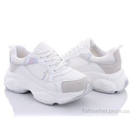 Кросівки жіночі модні Весна/осінь 1013 white (6 пар р.36-41) "Shamilu" недорого оптом від прямого постачальника