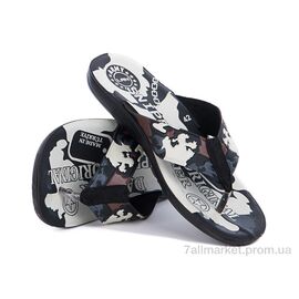 Фотография Шлепки мужские пляжные  камуфляж палец белый (6 пар р.40-44) "Selena" недорого оптом от прямого поставщика