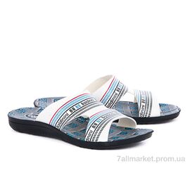 Фотография Шлепки мужские пляжные  3863 белый (6 пар р.40-45) "Selena" недорого оптом от прямого поставщика