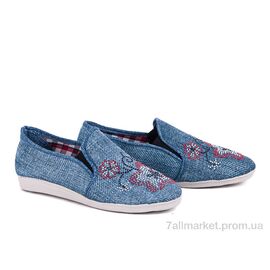 Фотография Эспадрильи детские  Эспадриль камни джинс светло-голубой (8 пар р.30-35) "Selena" недорого оптом от прямого поставщика