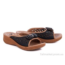 Шльопанці жіночі полегшені  4064 черный (6 пар р.36-40) "Selena" недорого оптом від прямого постачальника