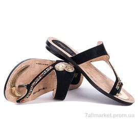 Шльопанці жіночі полегшені  6211 черный (6 пар р.36-40) "Selena" недорого оптом від прямого постачальника