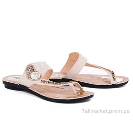 Шльопанці жіночі полегшені  6211 бежевый (6 пар р.36-40) "Selena" недорого оптом від прямого постачальника