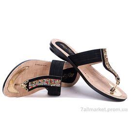 Шльопанці жіночі полегшені  6242 черный (6 пар р.36-40) "Selena" недорого оптом від прямого постачальника