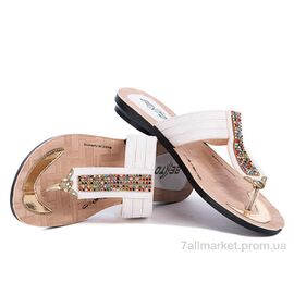 Шльопанці жіночі полегшені  6242 белый (6 пар р.36-40) "Selena" недорого оптом від прямого постачальника