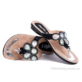 Шльопанці жіночі полегшені  6232 черный (6 пар р.36-40) "Selena" недорого оптом від прямого постачальника