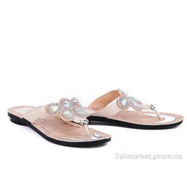 Шльопанці жіночі полегшені  6232 бежевый (6 пар р.36-40) "Selena" недорого оптом від прямого постачальника