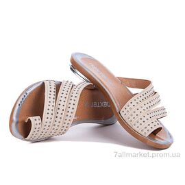 Шльопанці жіночі полегшені  039 бежевый (6 пар р.36-40) "Selena" недорого оптом від прямого постачальника