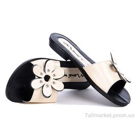 Шльопанці жіночі полегшені  ромашка бежевый (6 пар р.36-40) "Selena" недорого оптом від прямого постачальника