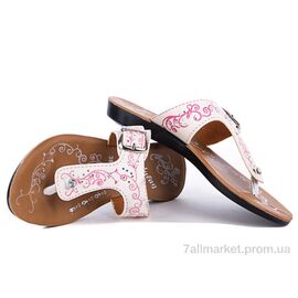 Шльопанці жіночі полегшені  1800 бело-розовый (6 пар р.36-40) "Selena" недорого оптом від прямого постачальника