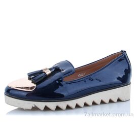 Туфлі жіночі стильні Весна/осінь 1346-11 blue (8 пар р.36-41) "Lion" недорого оптом від прямого постачальника