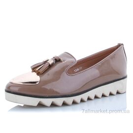 Туфлі жіночі стильні Весна/осінь 1346-11 beige (8 пар р.36-41) "Lion" недорого оптом від прямого постачальника