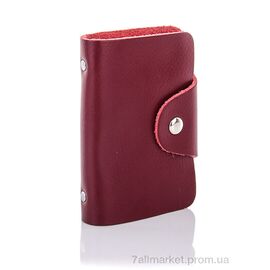 Візитниця жіноча Весна/осінь 001-1 bordo (10 шт. р.сітка) "CAP" недорого оптом від прямого постачальника