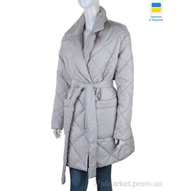 Пальто жіноче Весна/осінь V2 сірий (6 шт. р.сітка48-58) "Tatiana-DIVO" недорого оптом від прямого постачальника