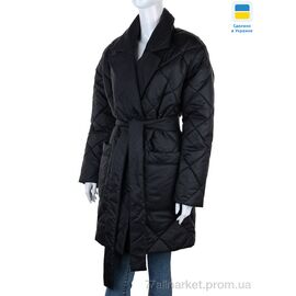 Пальто жіноче Весна/осінь V2 чорний (6 шт. р.сітка48-58) "Tatiana-DIVO" недорого оптом від прямого постачальника