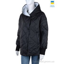 Куртка жіноча Весна/осінь K311 чорно-білий (6 шт. р.сітка48-58) "Tatiana-DIVO" недорого оптом від прямого постачальника