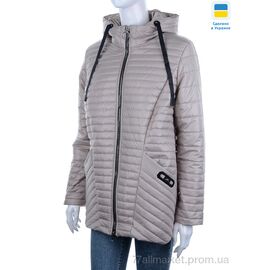 Куртка жіноча Весна/осінь Весна2 бежевий (6 шт. р.сітка48-58) "Tatiana-DIVO" недорого оптом від прямого постачальника