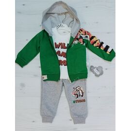 Костюм дитячий спортивний на хлопчика 40445 green р.0.6-2 "MALIBU" недорого оптом від прямого постачальника