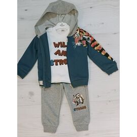 Фотография Костюм детский спортивный на мальчика 40445 grey р.0.6-2 "MALIBU" недорого оптом от прямого поставщика