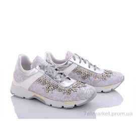 Фотография Кроссовки женские модные Весна/осень 5000 silver (8 пар р.36-40) "Mona Lisa" недорого оптом от прямого поставщика