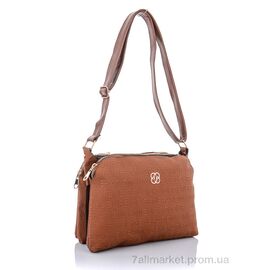 Жіноча сумка 1141-2 brown 20*26*11 см, "David Polo" недорого оптом від прямого постачальника