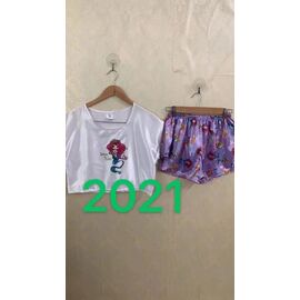 Фотография Пижама лёгкая женская 2021 purple р.S-L "Diorella" недорого оптом от прямого поставщика