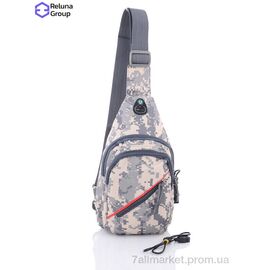 Сумка чоловіча PF001-2 grey 30*18*5 см, "Reluna Group" недорого оптом від прямого постачальника