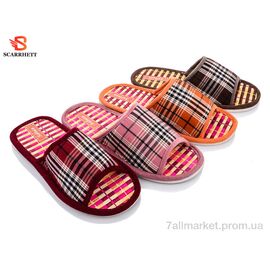 Тапки жіночі для будинку Весна/осінь 6038 mix (12 пар р.36-41) "SCARRHETT" недорого оптом від прямого постачальника
