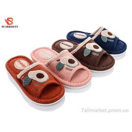 Фотография Тапки детские домашние Весна/осень 1067 mix (24 пар р.30-35) "SCARRHETT" недорого оптом от прямого поставщика