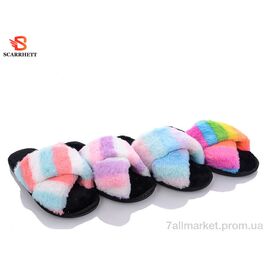 Тапки жіночі для будинку Весна/осінь 1034 mix (24 пар р.36-41) "SCARRHETT" недорого оптом від прямого постачальника