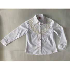 Фотография Блузка детская на девочку 5563 white р.5-8 "BURATINO" недорого оптом от прямого поставщика