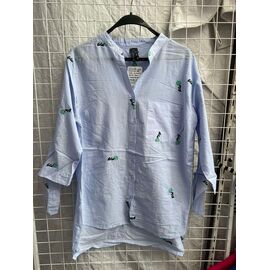 Сорочка жіноча літня 808 l.blue р.50-54 "SHEPARIS" недорого оптом від прямого постачальника