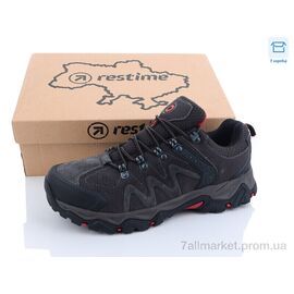 Кросівки чоловічі модні Весна/осінь AM023874 d.grey-red (8 пар р.40-45) "Restime" недорого оптом від прямого постачальника