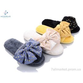 Фотография Тапки женские для дома Весна/осень 1369 mix (10 пар р.36-41) "Acorus" недорого оптом от прямого поставщика