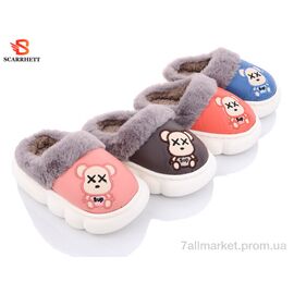 Фотография Тапки детские домашние Весна/осень 1271 mix (24 пар р.22-27) "SCARRHETT" недорого оптом от прямого поставщика