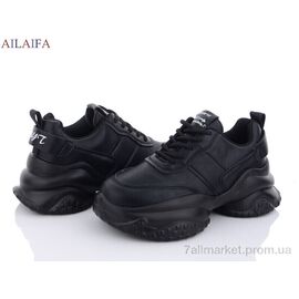 Фотография Кроссовки женские модные Весна/осень 8110 black піна (6 пар р.36-41) "Ailaifa" недорого оптом от прямого поставщика