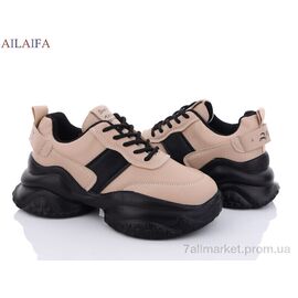 Фотография Кроссовки женские модные Весна/осень 8110 khaki піна (6 пар р.36-41) "Ailaifa" недорого оптом от прямого поставщика