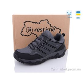 Кросівки чоловічі модні Весна/осінь PM023107 grey (8 пар р.41-45) "Restime" недорого оптом від прямого постачальника