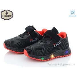 Фотография Кроссовки детские модные Весна/осень SP233-4 LED (8 пар р.20-25) "PALIAMENT" недорого оптом от прямого поставщика